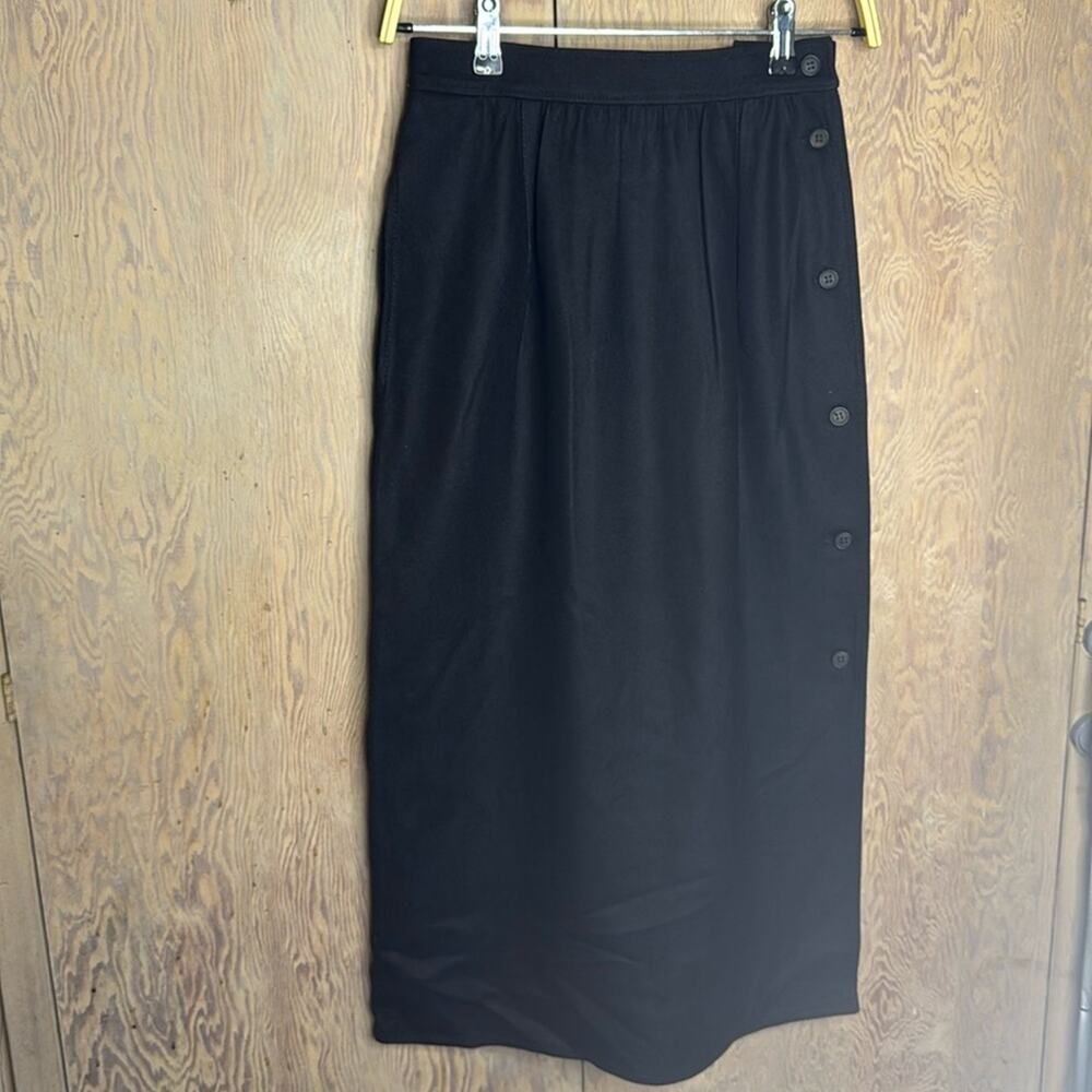 NWT Vintage Umberto Ginocchietti Women's Black Maxi Skirt